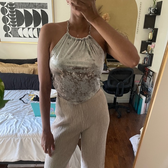 Night Out Halter Top with Silver Chain Detailing - New! - Picture 7 of 7